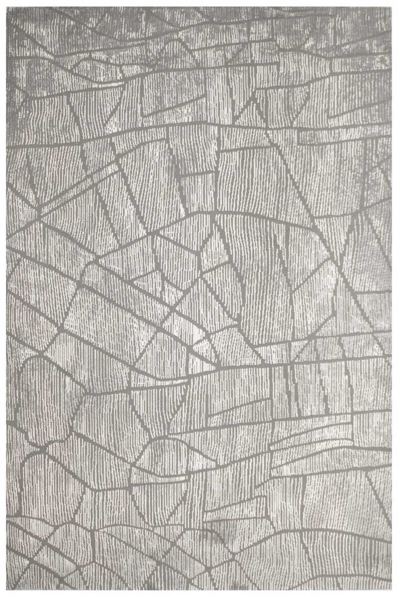 200x290 cm Dywan Opal Srebrzysty Szary Krem Do Salonu Lśniące Runo