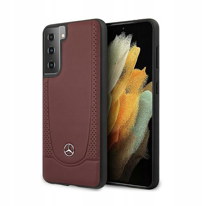 Mercedes Leather Urban Line – Pouzdro pro Samsung Galaxy S21+ (červené)