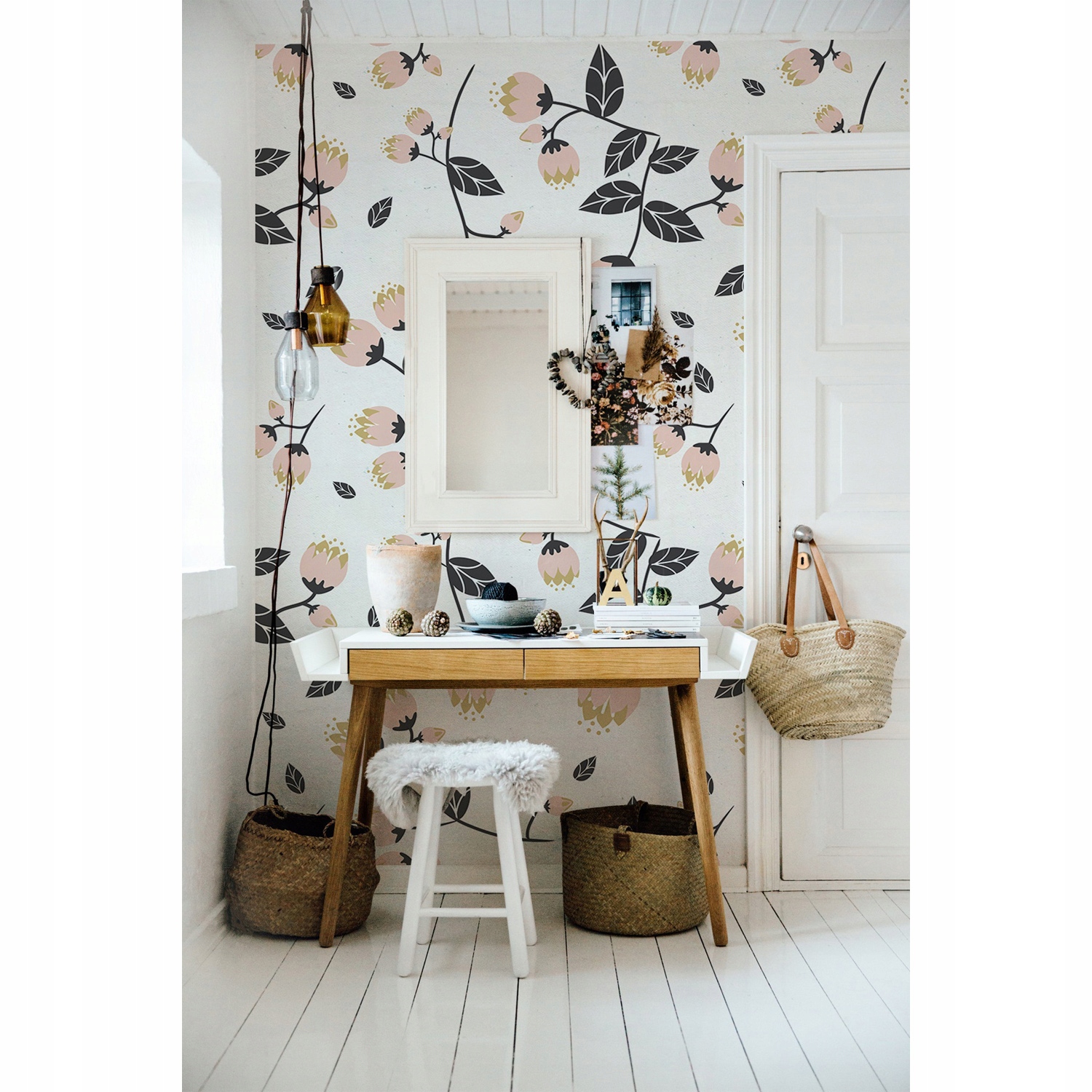 

Flizelina tapeta Wiosenne kwiaty vintage 208x146cm