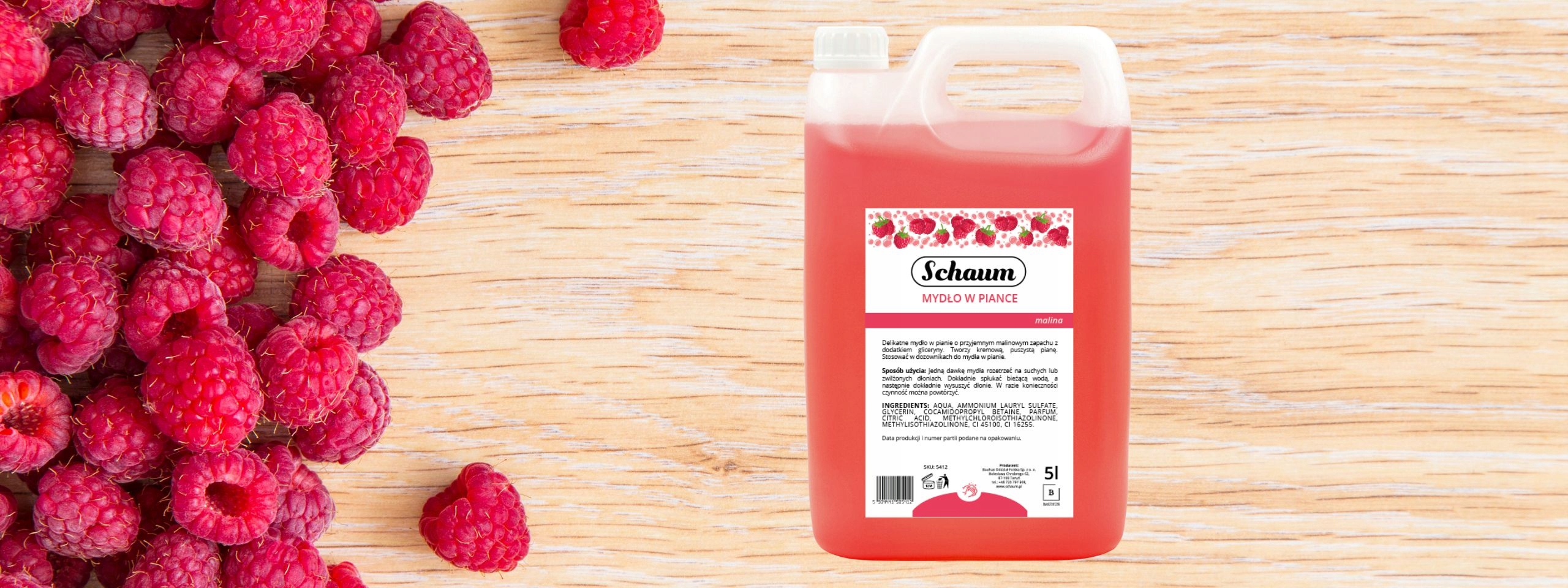 MYDŁO W PIANCE PIANIE MALINA DO DOZOWNIKÓW SPIENIAJĄCYCH 5L Marka Schaum