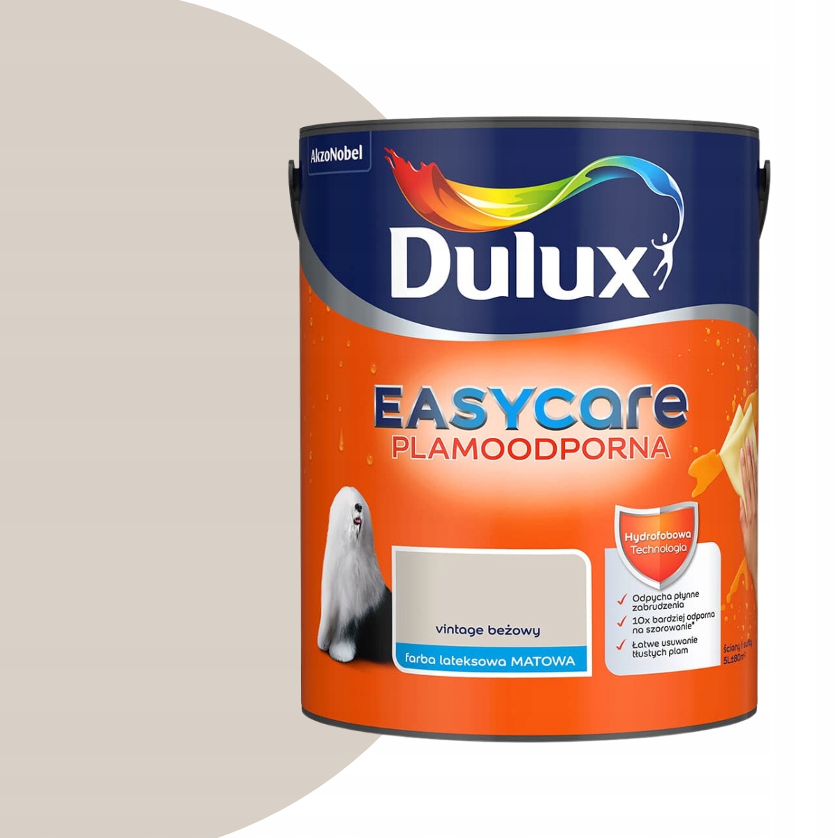 Dulux EasyCare Farba Plamoodporna 5L Vintage Beżowy