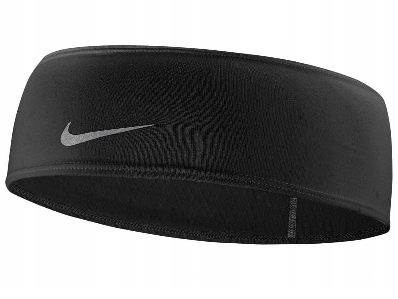 Czarna opaska Frotka na głowę Nike Dri-fit Swoosh Headband Black