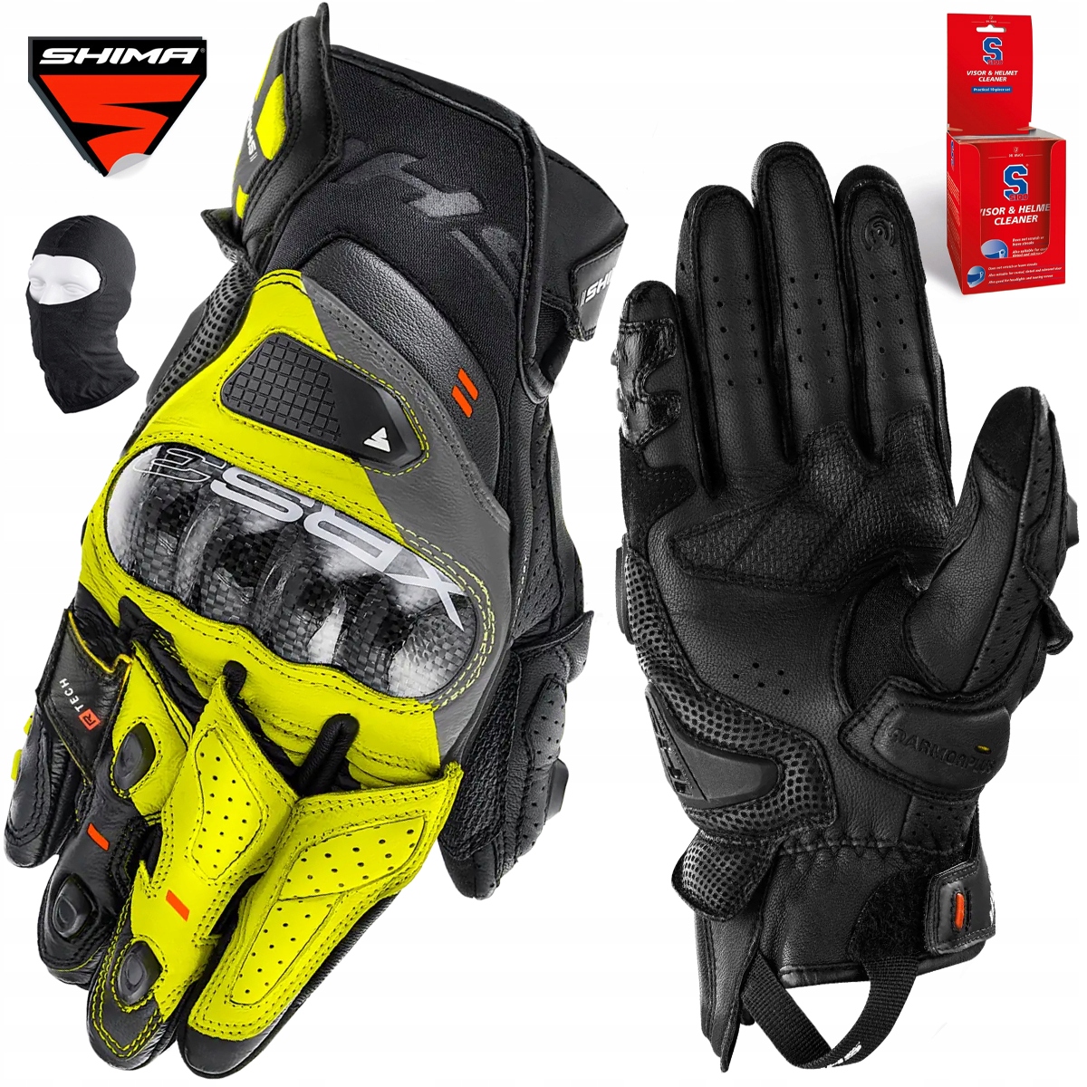 Pánske Motocyklové Rukavice Shima XRS-3 Fluo Krátke Mestské Darčeky