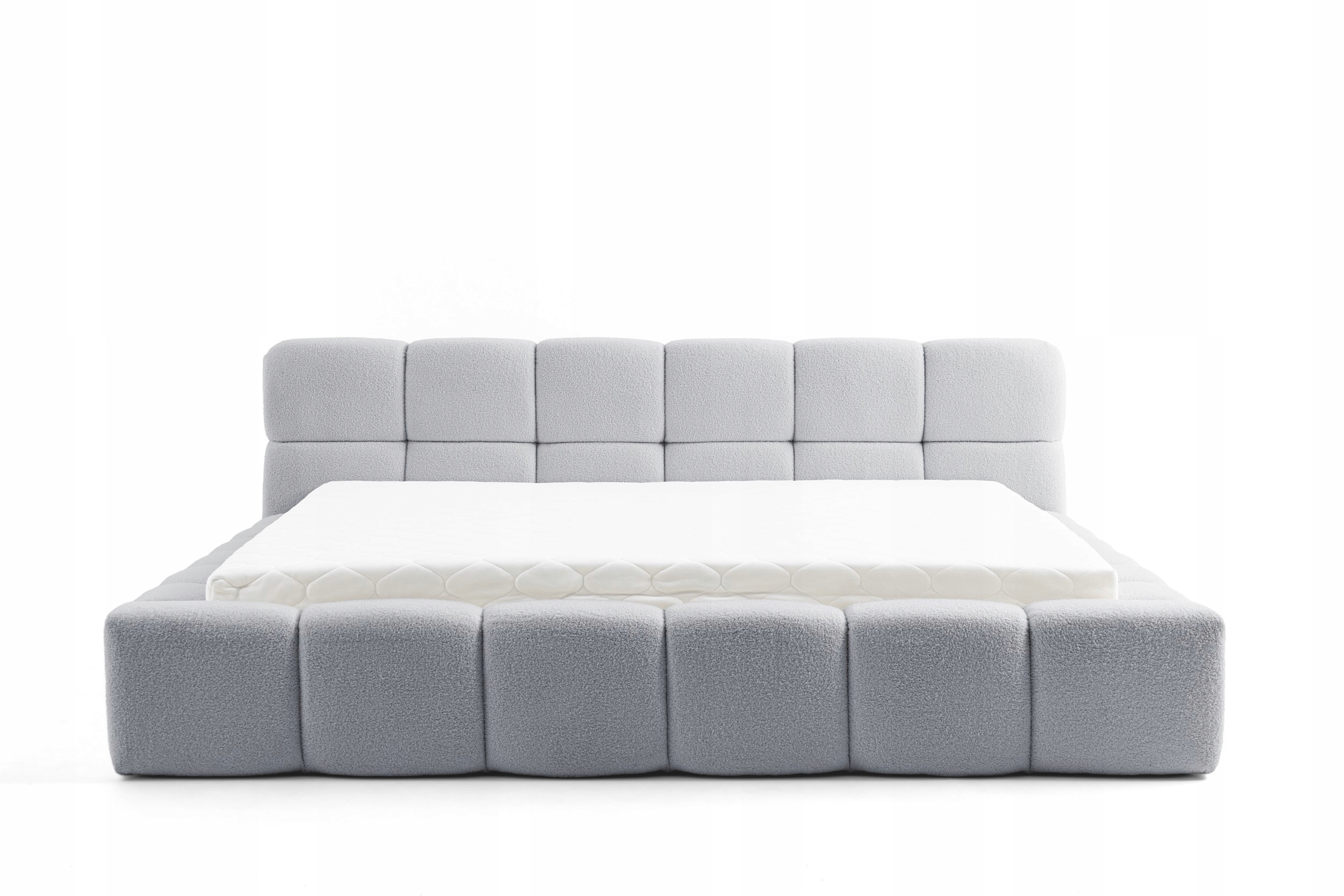 Moderní postel Teddy 140x200 Kontejnery na povlečení Boucle Šedá