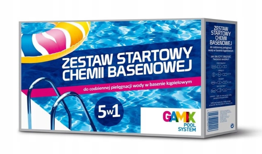 

Zestaw Startowy 5W1 Chemia Basenowa Glony Chlor