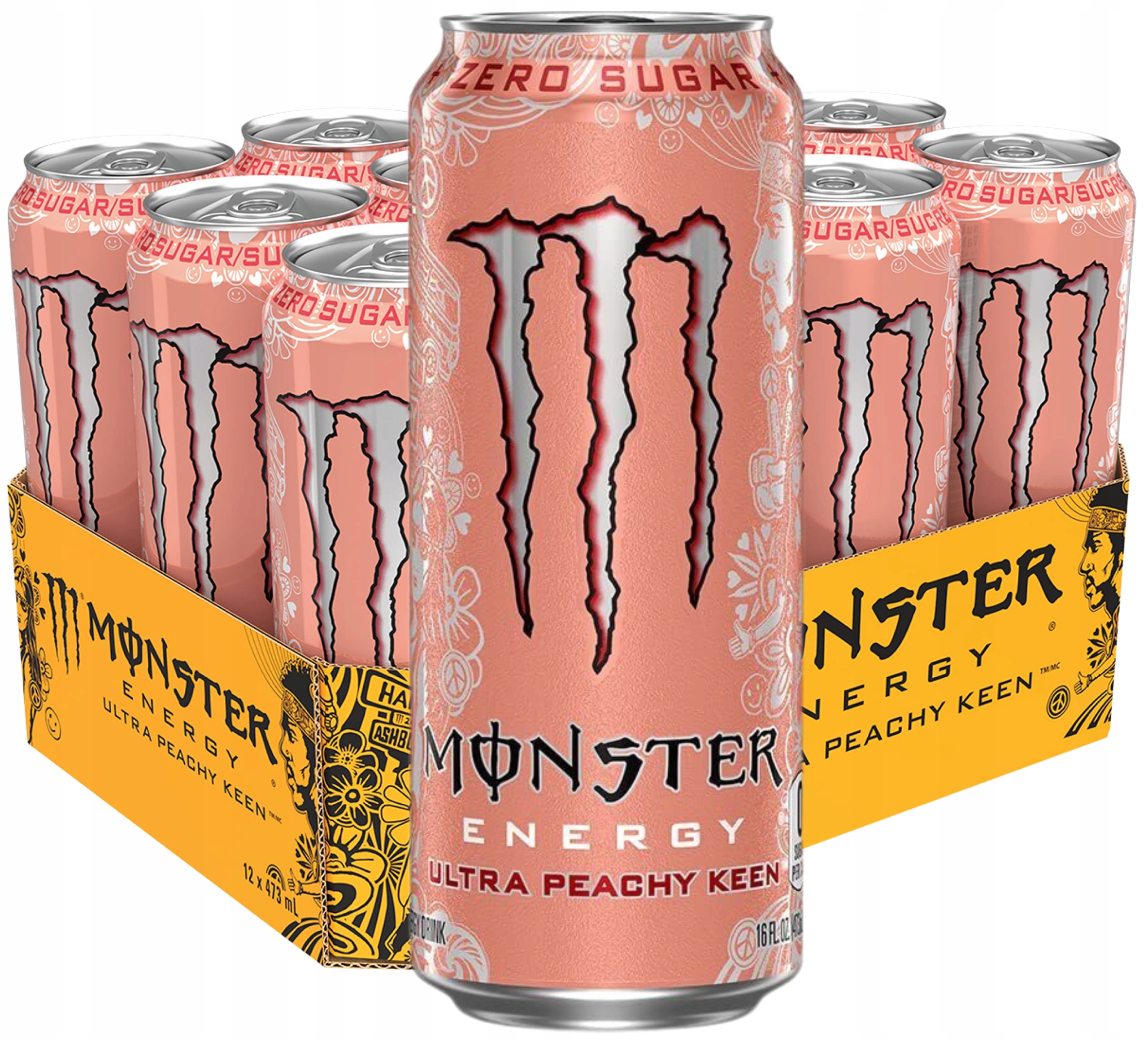 Energetický nápoj Monster Energy Ultra Peachy Keen 12x500ml Bez Cukru