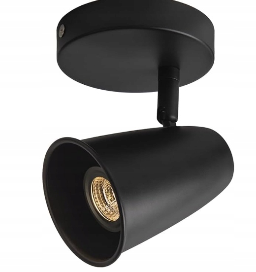 Stropní reflektor Aisilan otočný 1, nástěnný plamen, černý