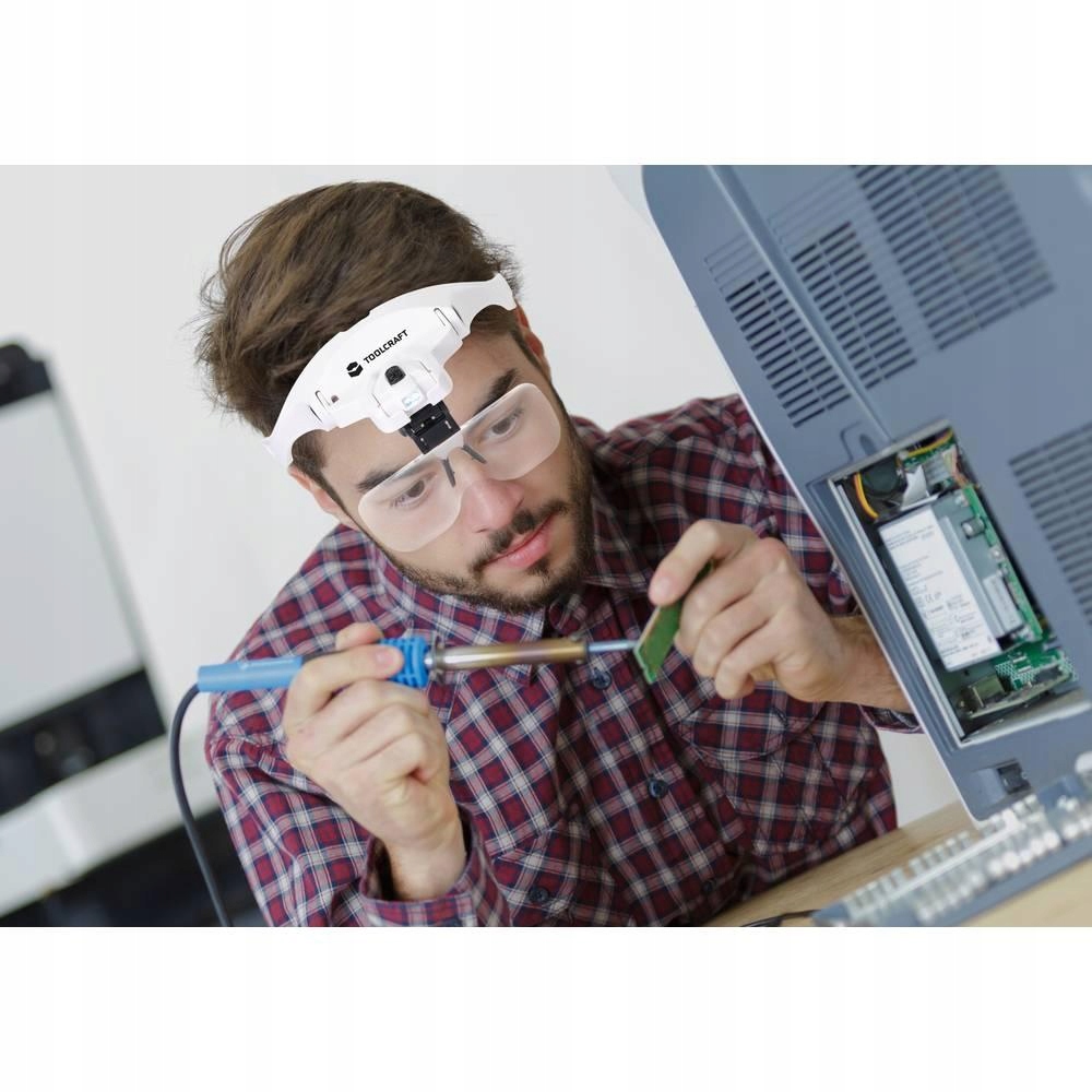 Okulary z lupą TOOLCRAFT 2469761 z oświetleniem LED do 3.5 x Rodzaj inne akcesoria