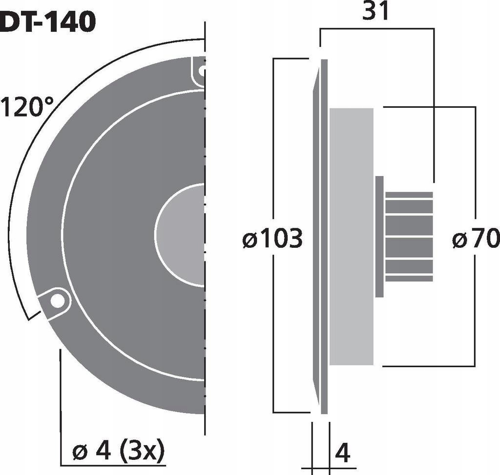 Monacor DT-140 80 Wmax 40 Wrms głośnik Marka Monacor