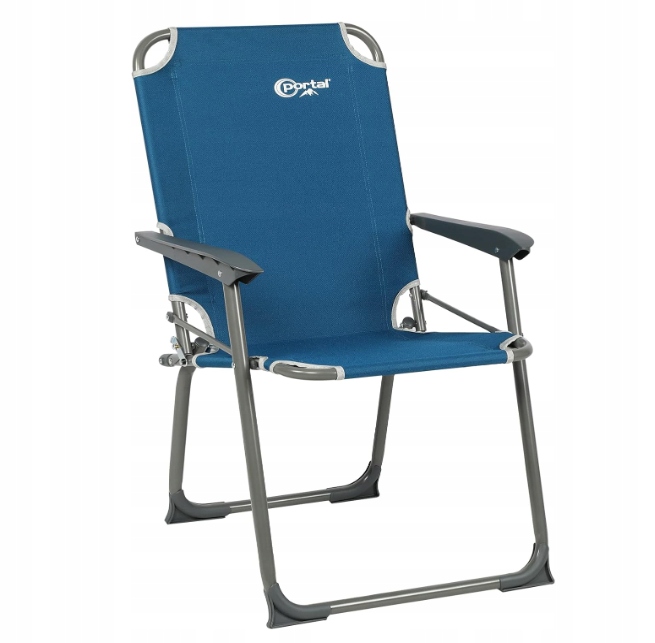 Portal Składane krzesło kempingowe z twardymi podłokietnikami ogród
