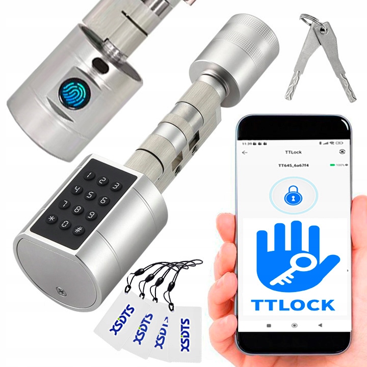 Zamek Elektroniczny Smart Czytnik Odcisku Palca Kod Pin Karta Rfid Ttlock