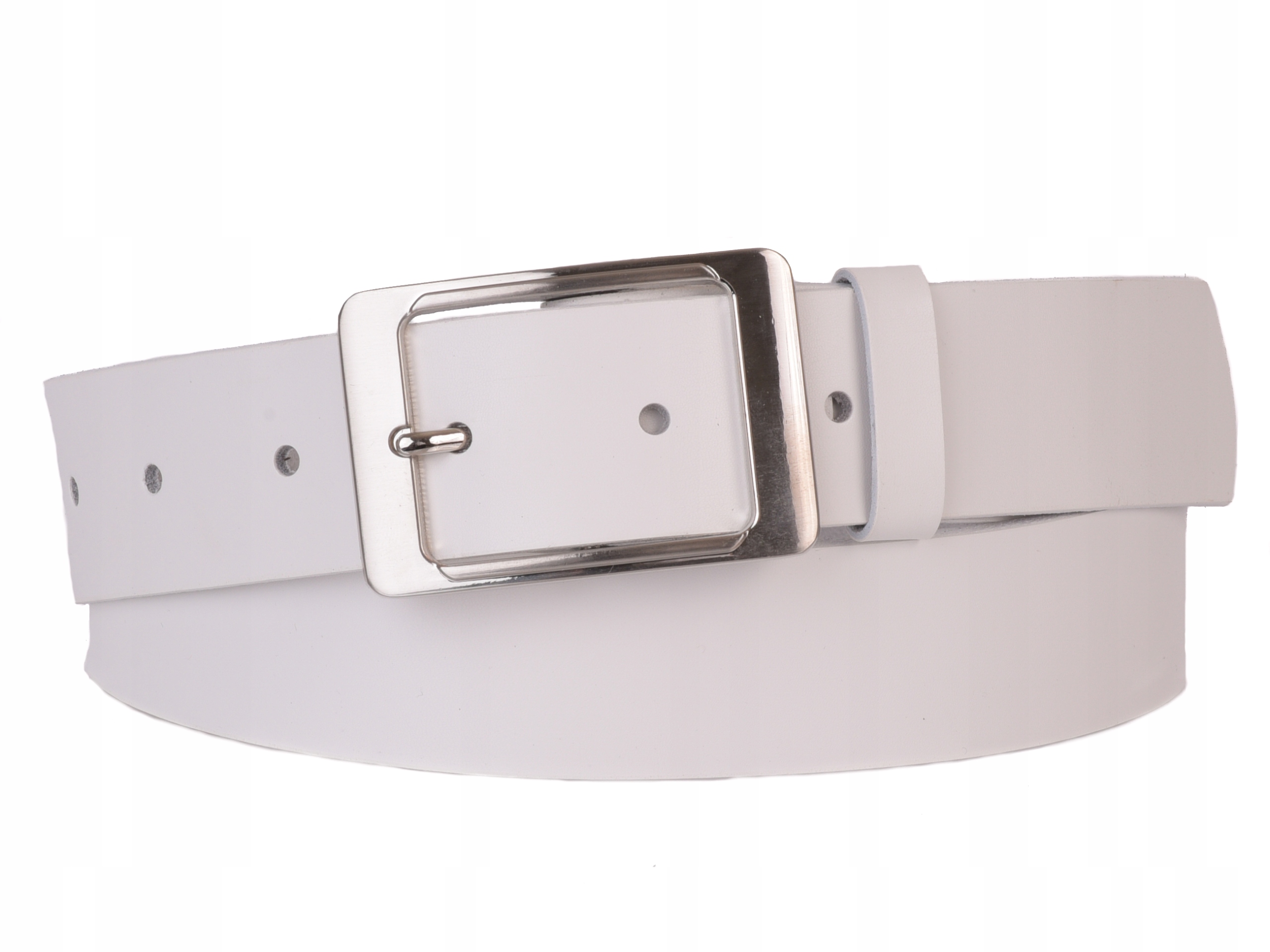 

Skórzany Pasek damski Szeroki Biały 4cm 85