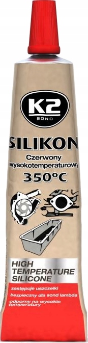 

K2 Silikon czerwony wysokotemperaturowy 350C 21g B