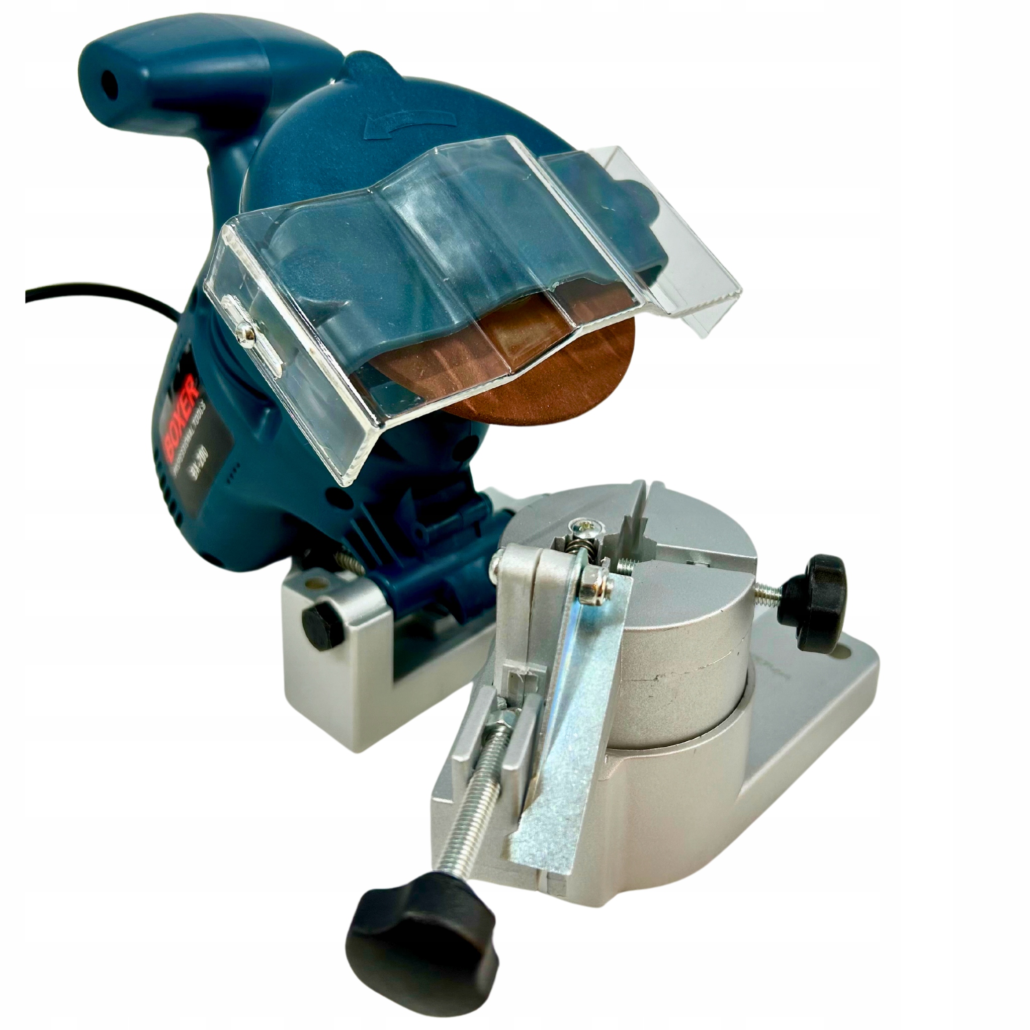 OSTRZAŁKA do łańcuchów ELEKTRYCZNA 850W +metalowe IMADŁO +TARCZA 100mm Marka Boxer