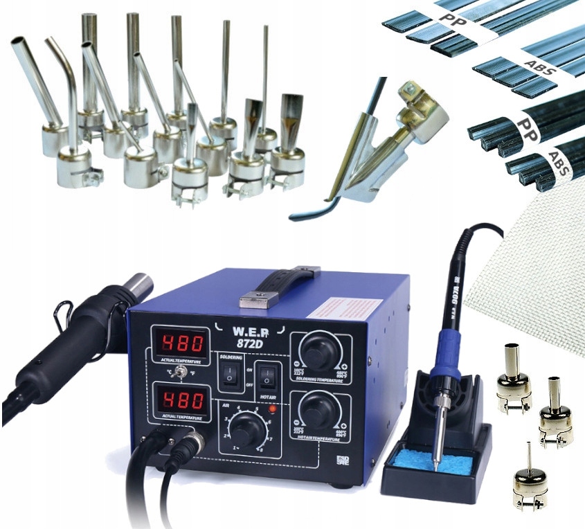 SPAWARKA PLASTIKU WEP 872D +DYSZE ŻELAZKO SPOIWA