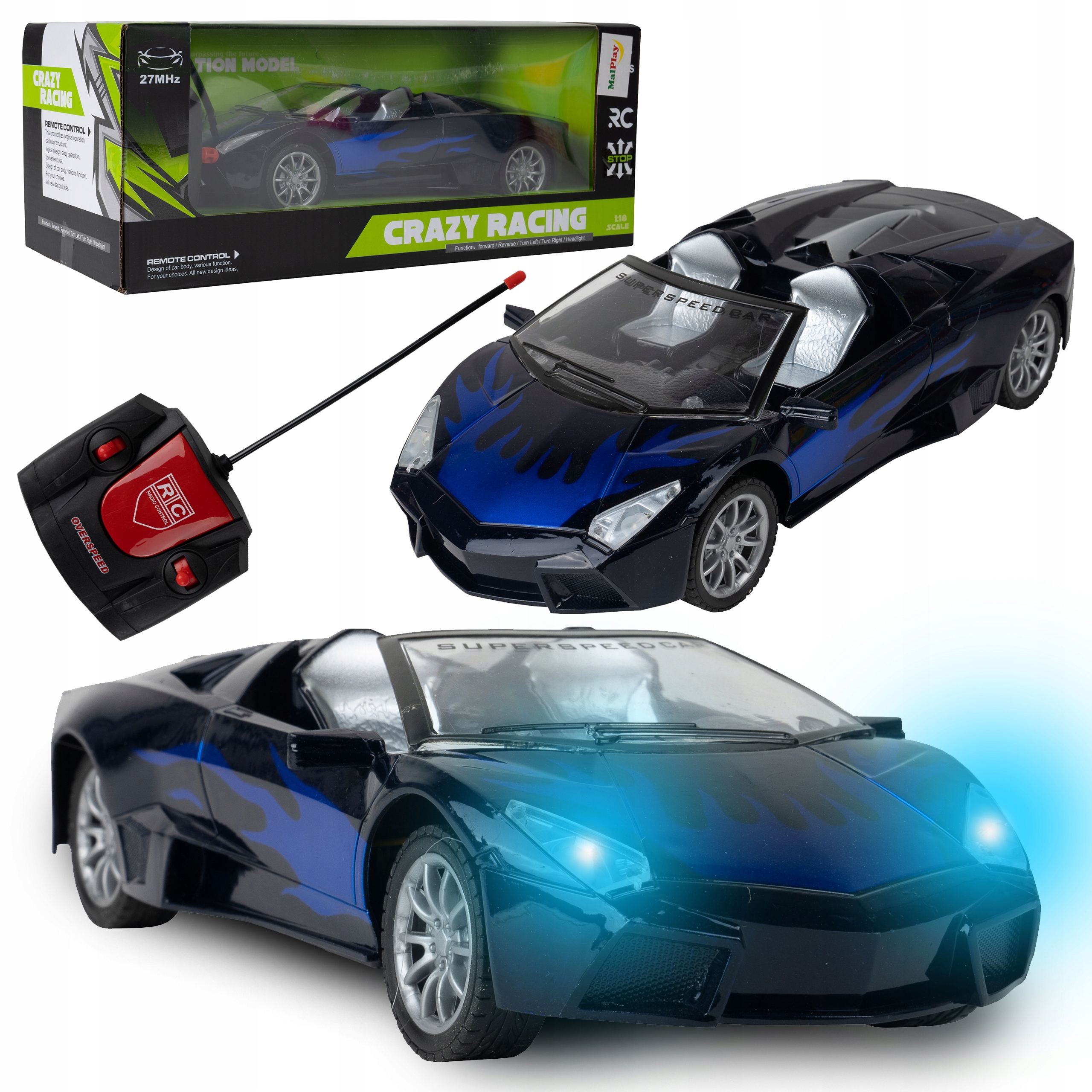 

Samochód Sportowy Rc Cabriolet Zdalnie Sterowany