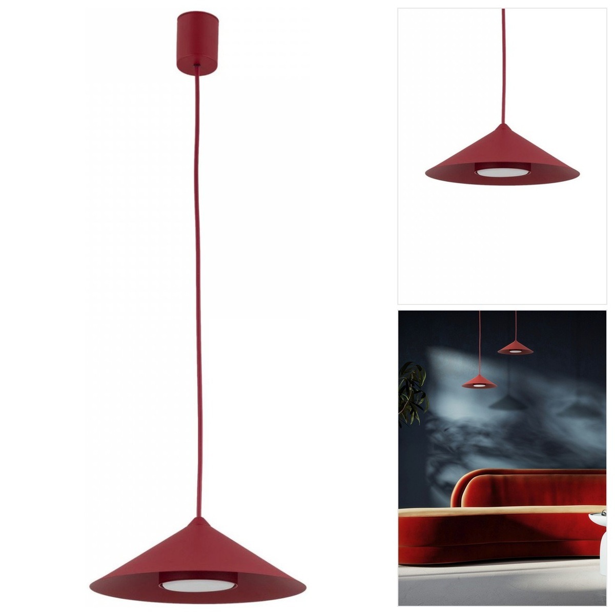 Závěsná lampa Lume S Burgund 11695 Tk Lighting
