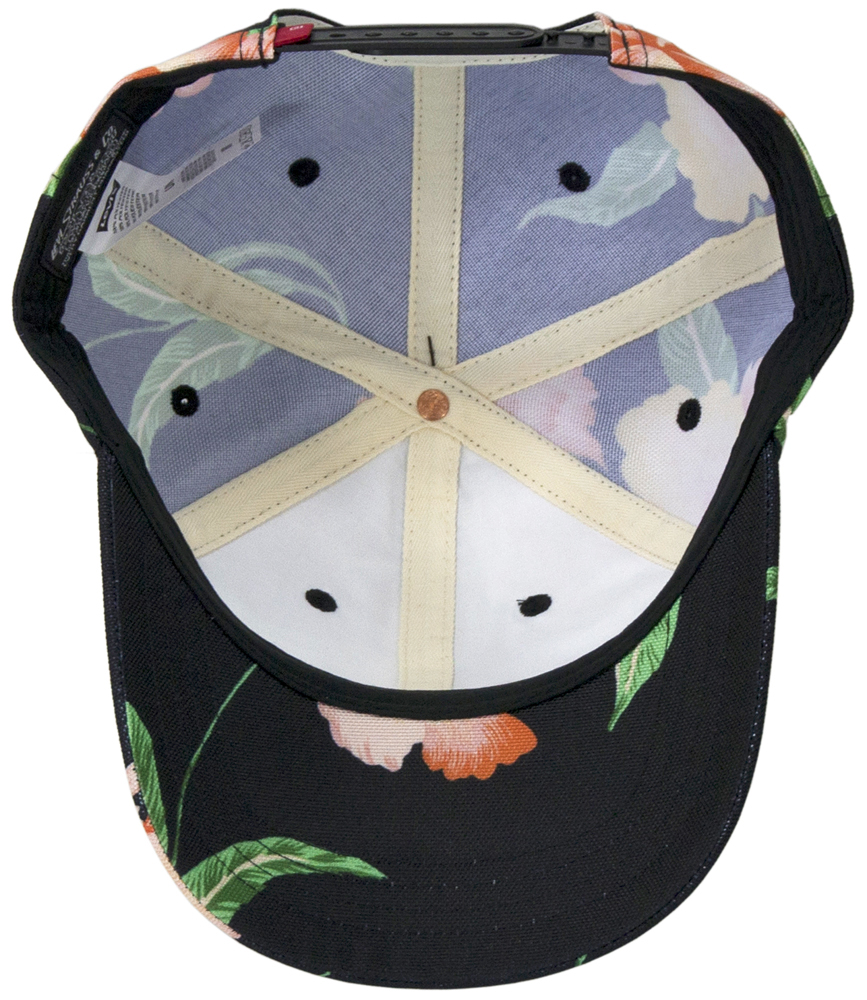 LEVIS czapka z daszkiem haft logo czarna w kwiaty Model floral