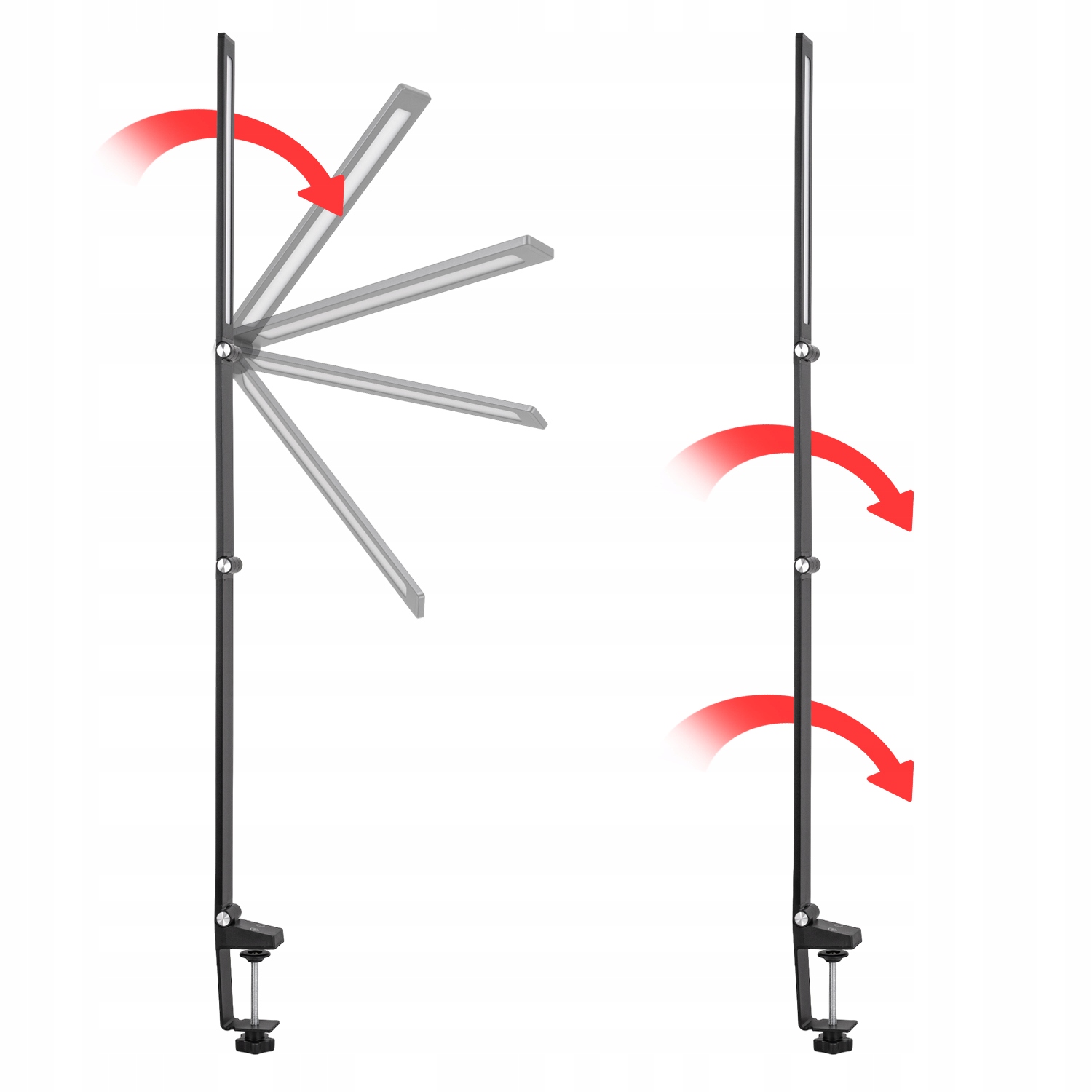 Lampka biurkowa LED STOŁOWA do warsztatu KOSMETYCZNA profesjonalna KLIPS Kolor czarny