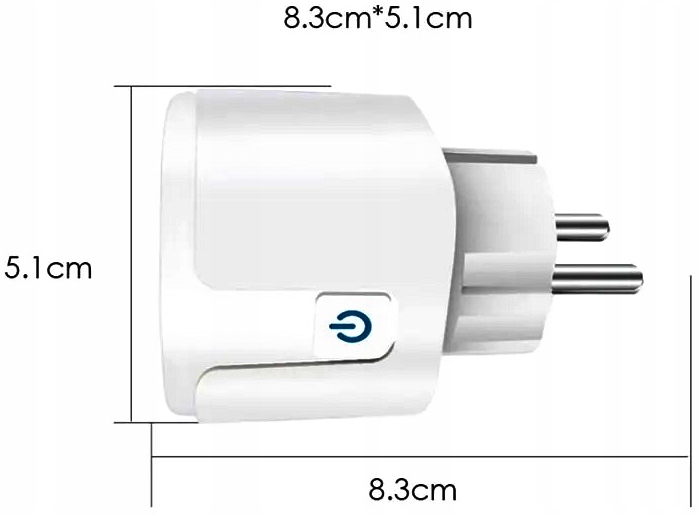 Gniazdko Wifi Watomierz Programator Czasowy Timer Tuya Google Alexa 16A Kod producenta Smart Plug