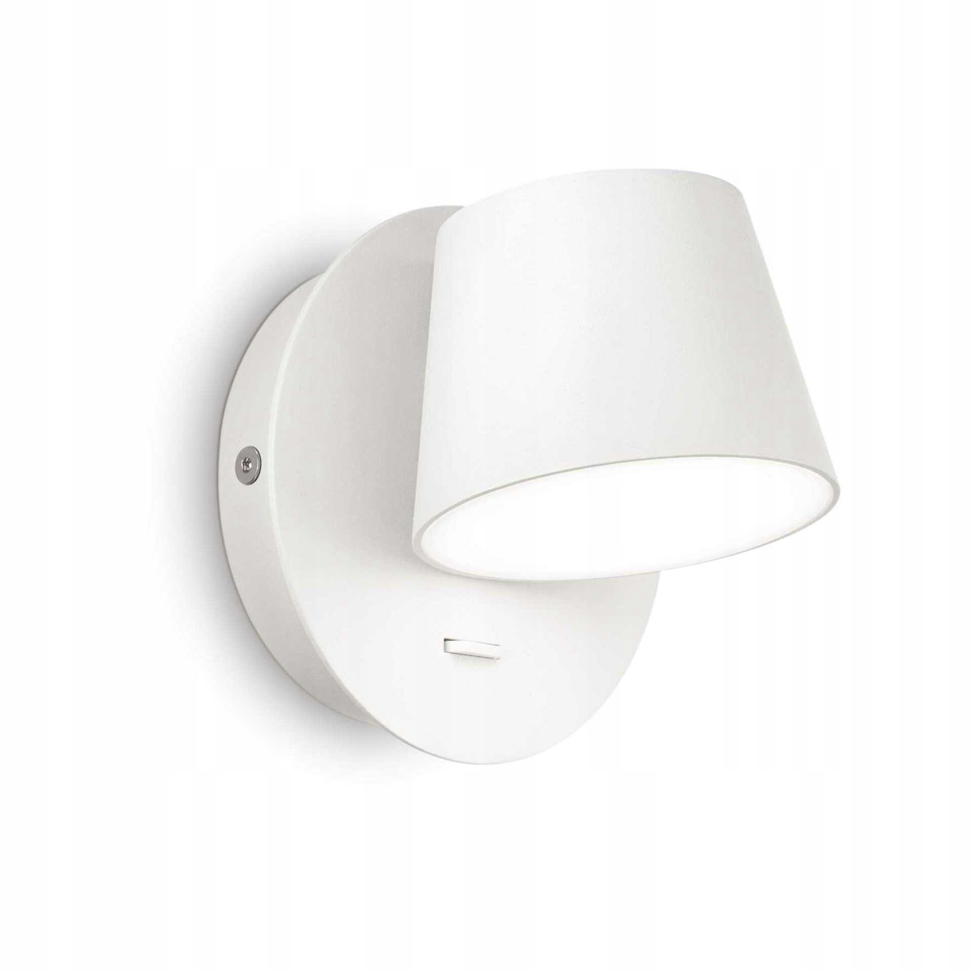 Led bodové svietidlo Ideal Lux Gim AP1 biele 6W 3000K s vypínačom