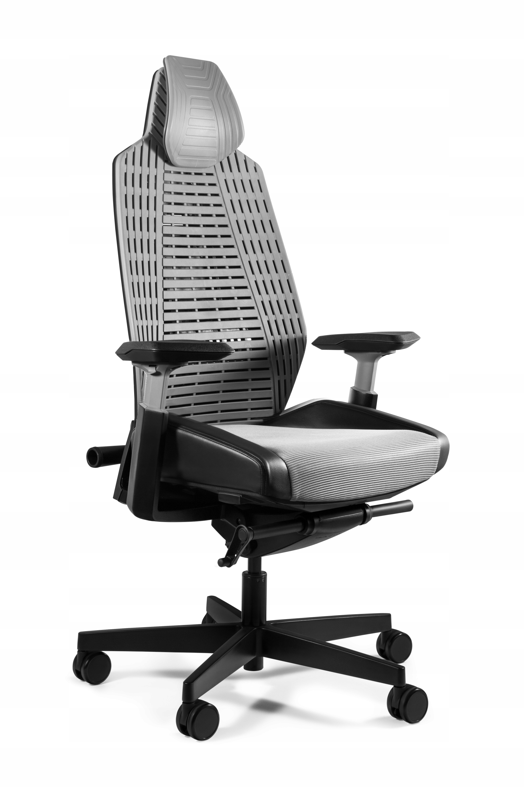 Fotel Biurowy Ronin Szary Obrotowy Elastomer Ergon