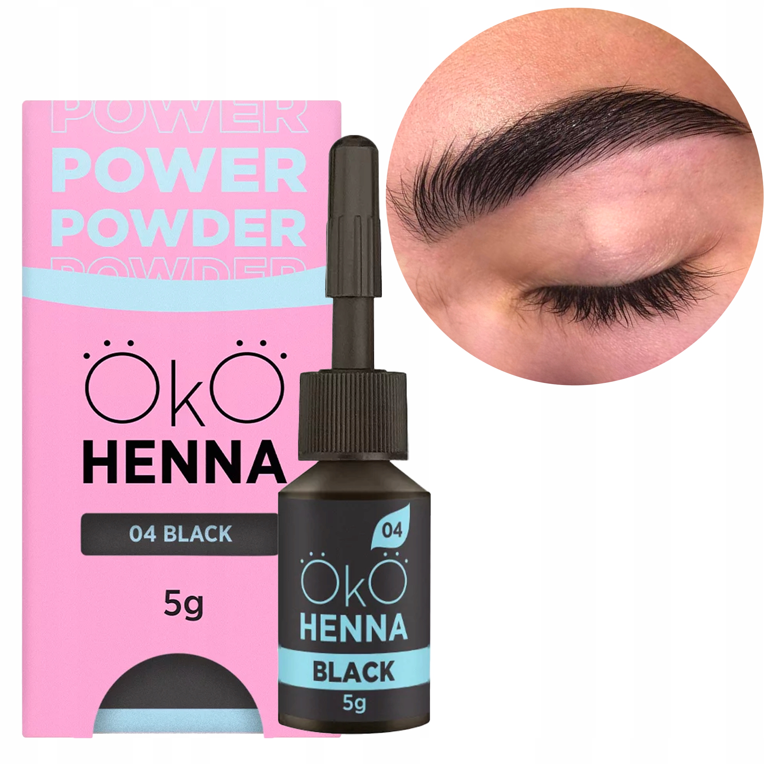 Henna Na Obočí Pudrová Černé Oko 04 Black Power Powder 5 G
