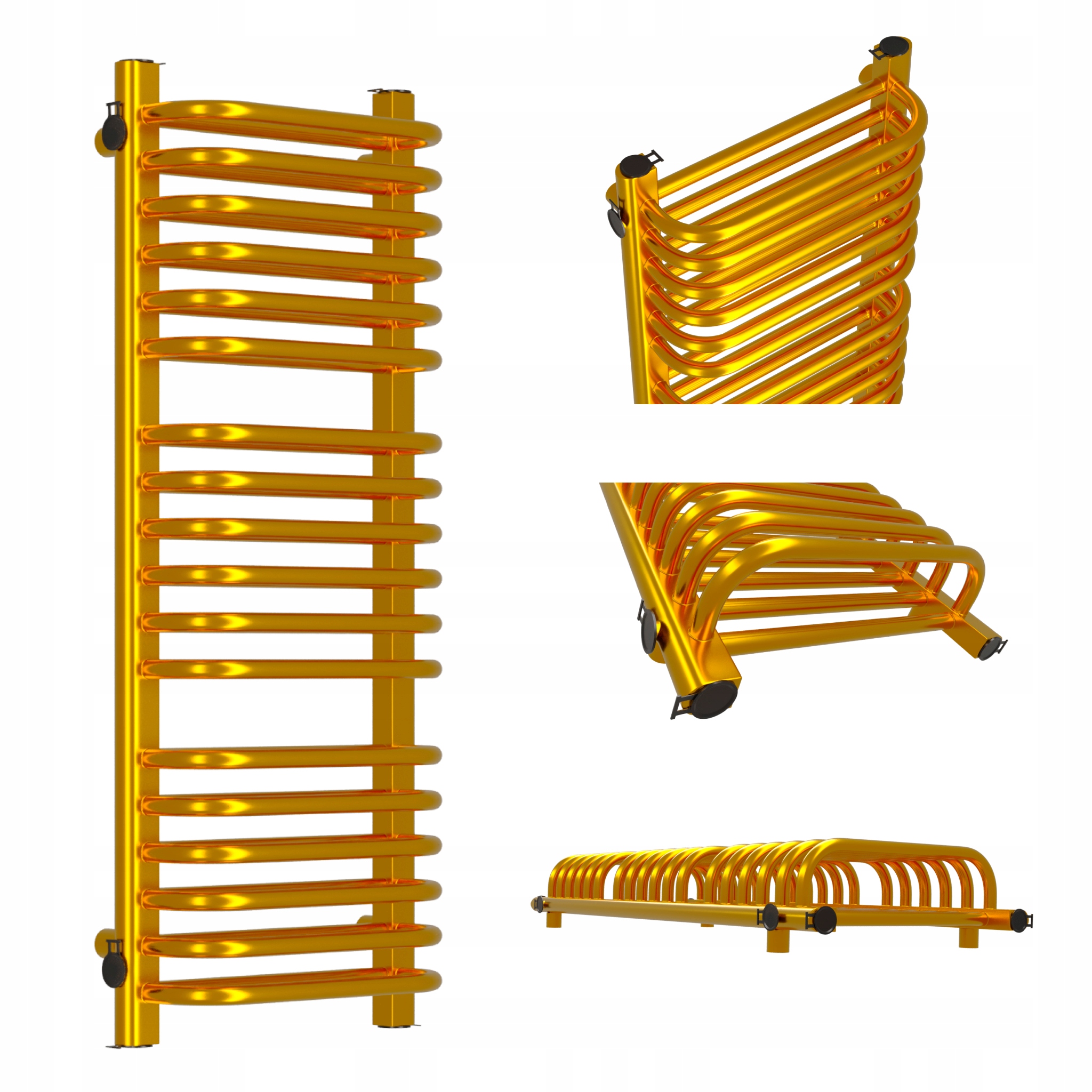 Koupelnový Radiátor Old-school 940x300 Zlatý