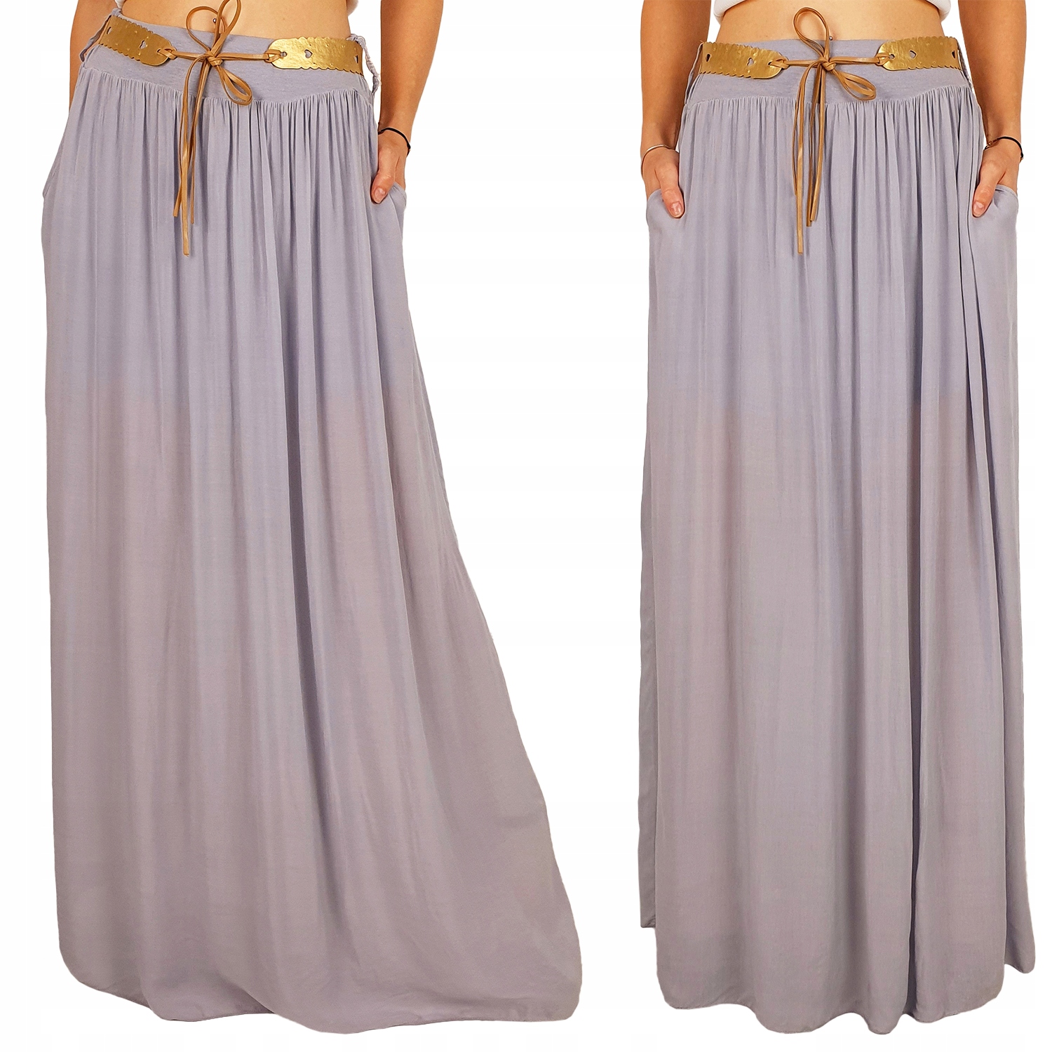 ZWIEWNA DŁUGA SPÓDNICA MAXI DO KOSTEK BOHO DAMSKA