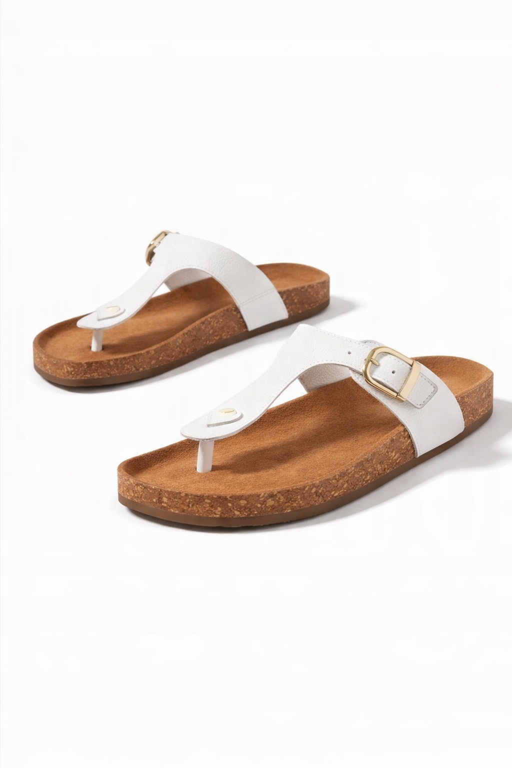 Nazouváky Na Ploché Podrážce S Přezkou Bílé 41 1I4A