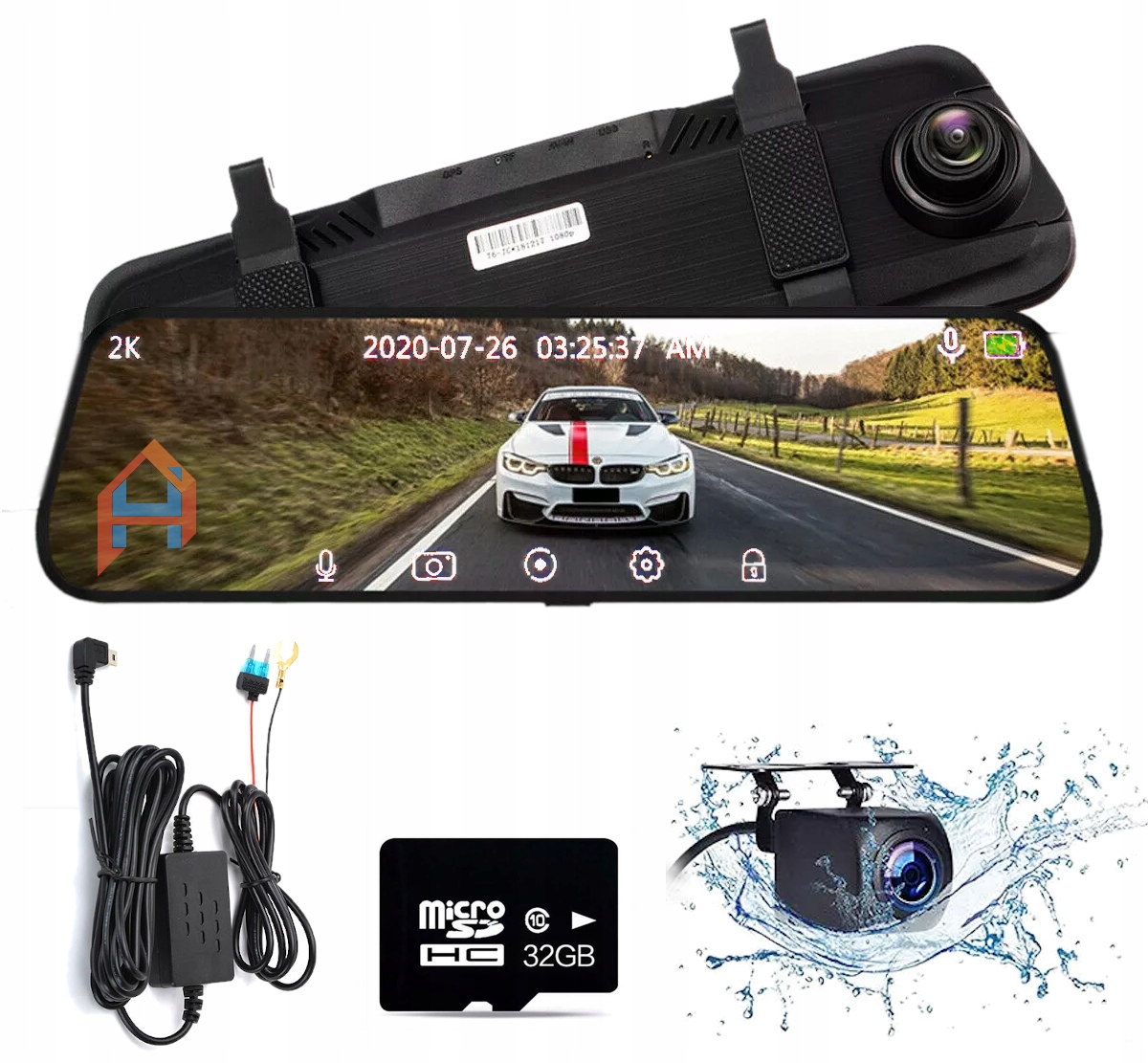 Видео рекордер зеркало 2K Sony камера заднего вида