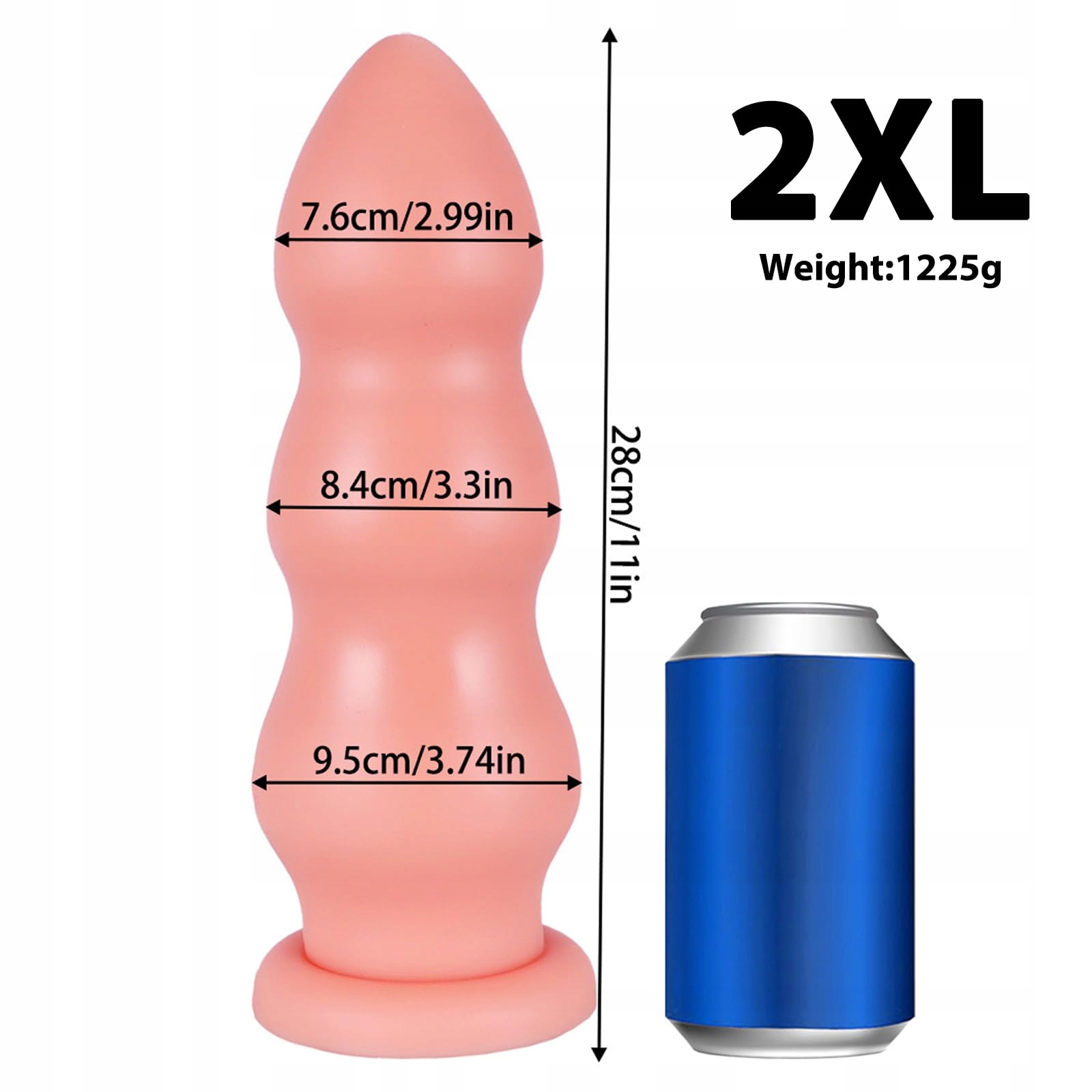 XXL RIESEN Dildo Analny 28x9.5CM Z Przyssawką Dla Kobiet i Mężczyzn — miniatura 2