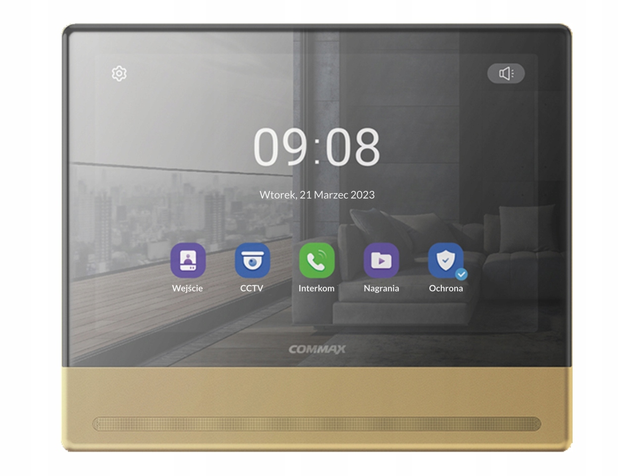 Monitor wideodomofonu 10'' CDV-1004QT Neo Gold WiFi Commax