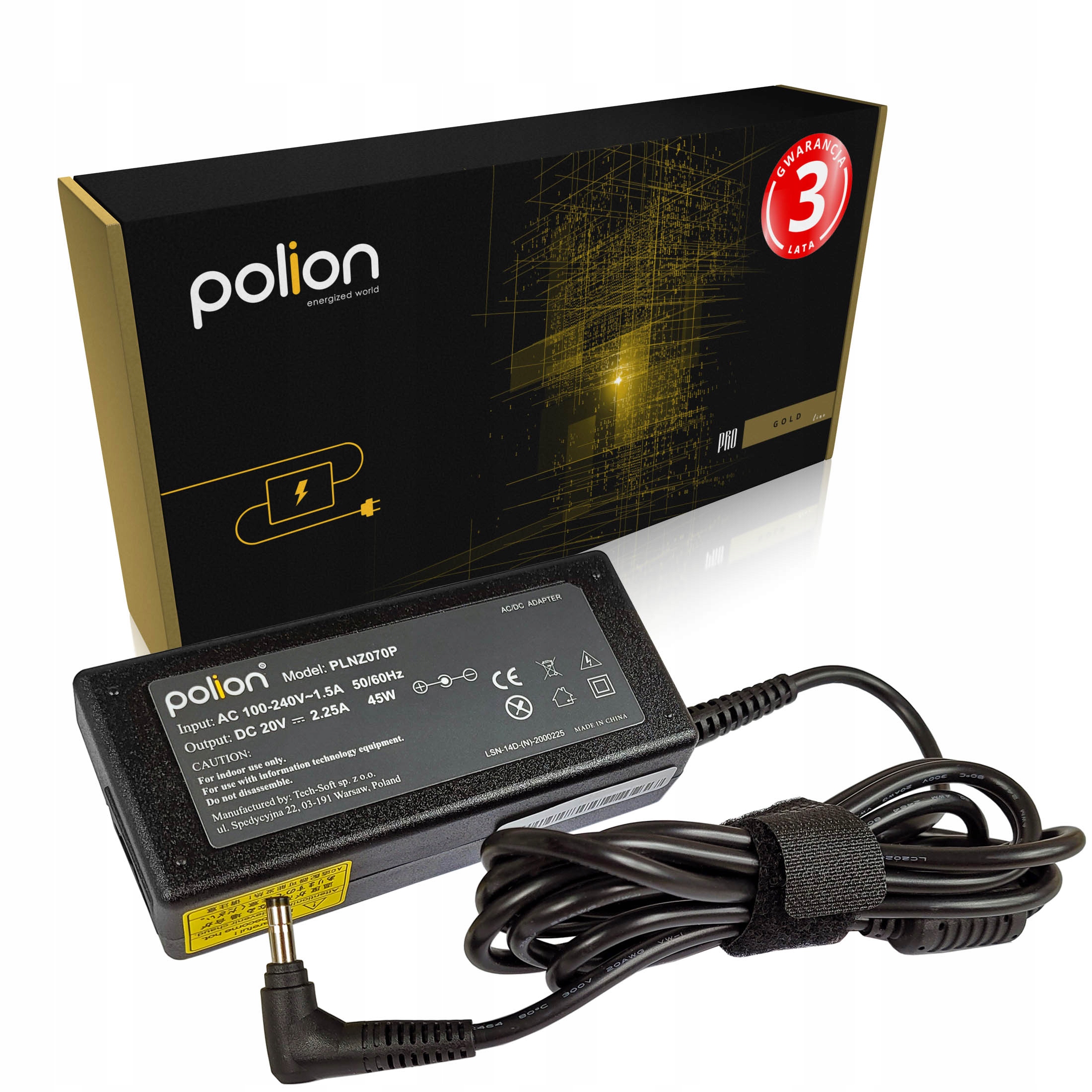 

Ładowarka 45W do Lenovo 20V 2,25A 4,0x1,7mm
