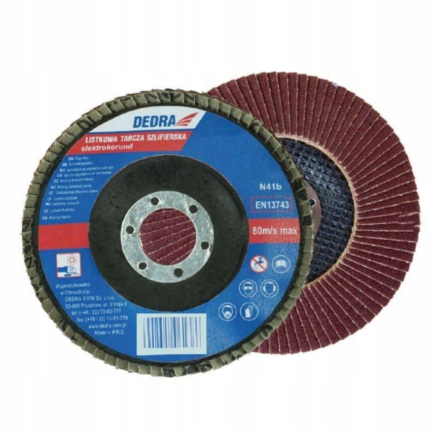 

Dedra tarcza listkowa do szlifowania 125x22,2 gr80