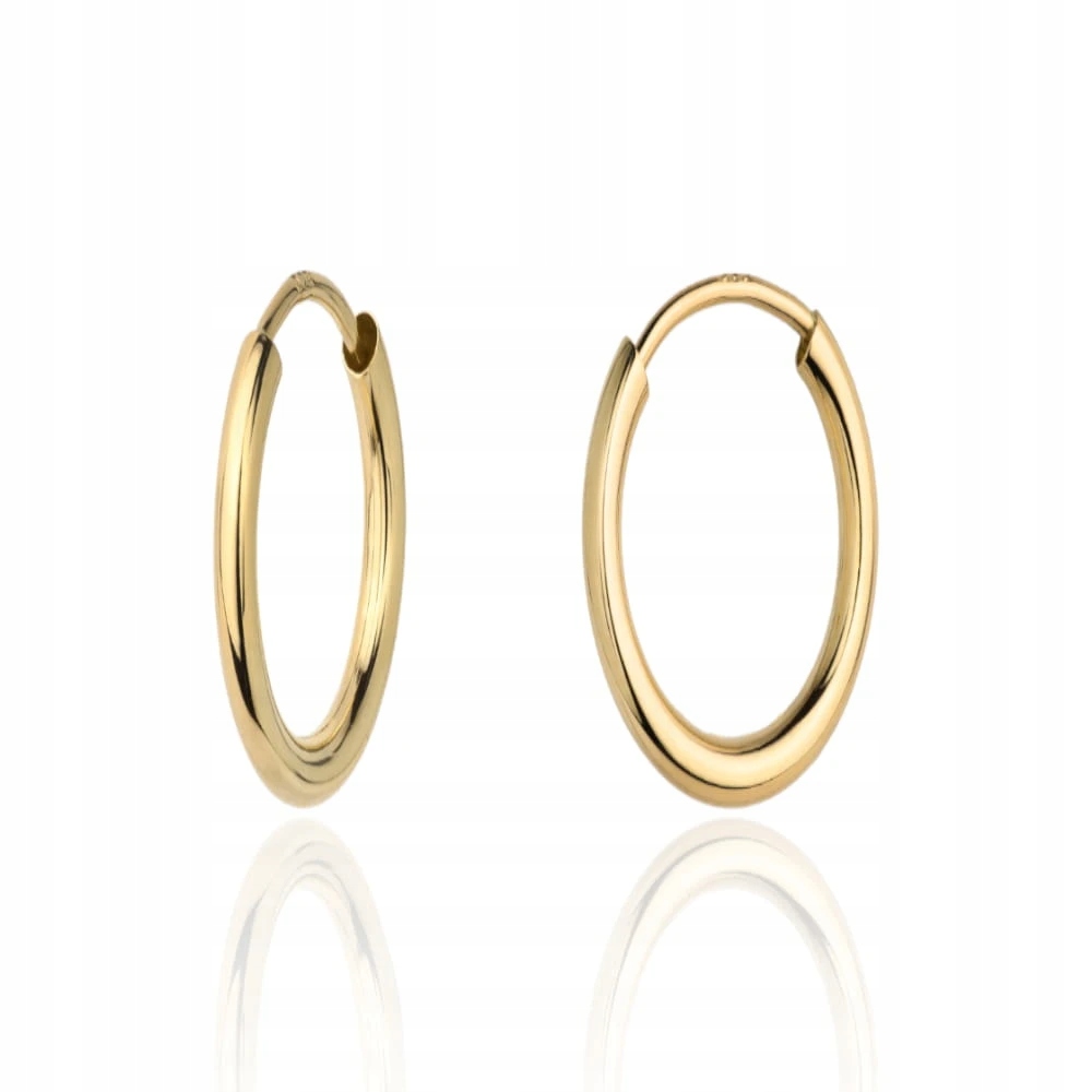 Velké náušnice 585 zlaté oválky