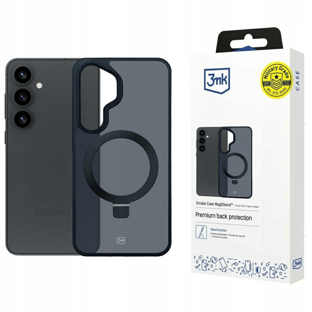 Pouzdro 3MK Smoke Case Mag&Stand pro Samsung Galaxy S25+