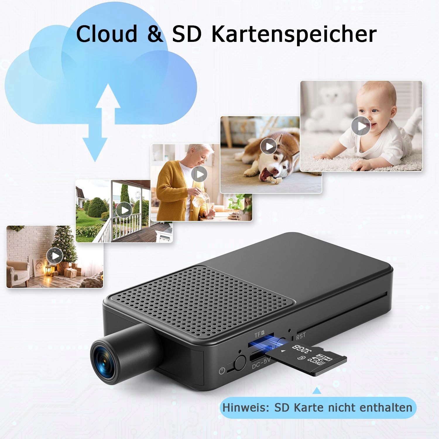 HD MINI KAMERA Wewnętrzna Kamera Bezpieczeństwa 10h Bateria Chmura WiFi — miniatura 4