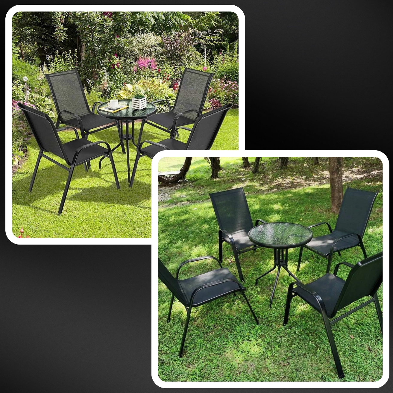 KRZESŁO OGRODOWE FOTEL DO OGRODU TARASU ZESTAW MEBLE OGRODOWE KRZESŁA Styl nowoczesny