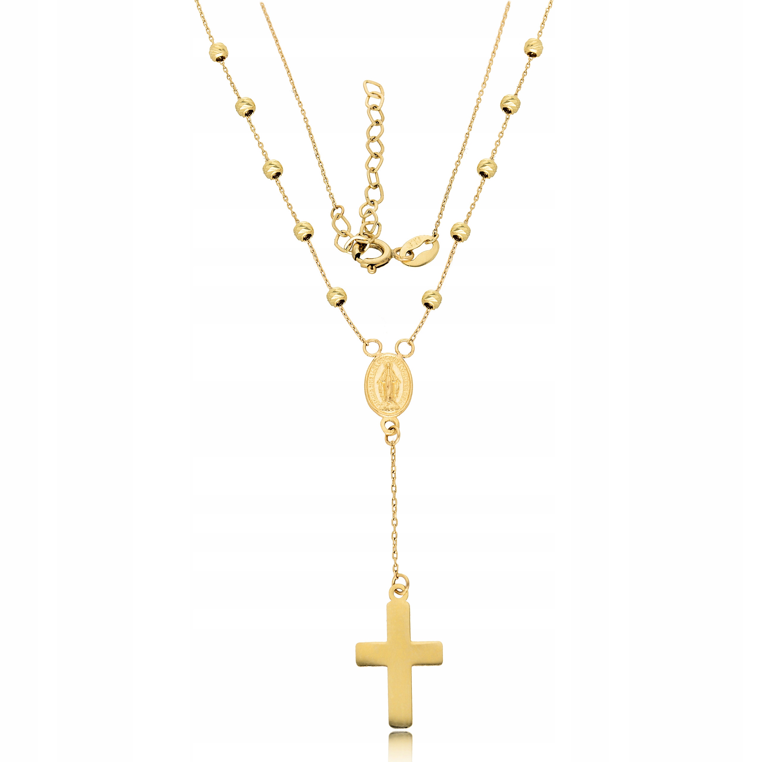 Złoty Różaniec 585 Łańcuszek Naszyjnik Chrzest Komunia Marka Euforia