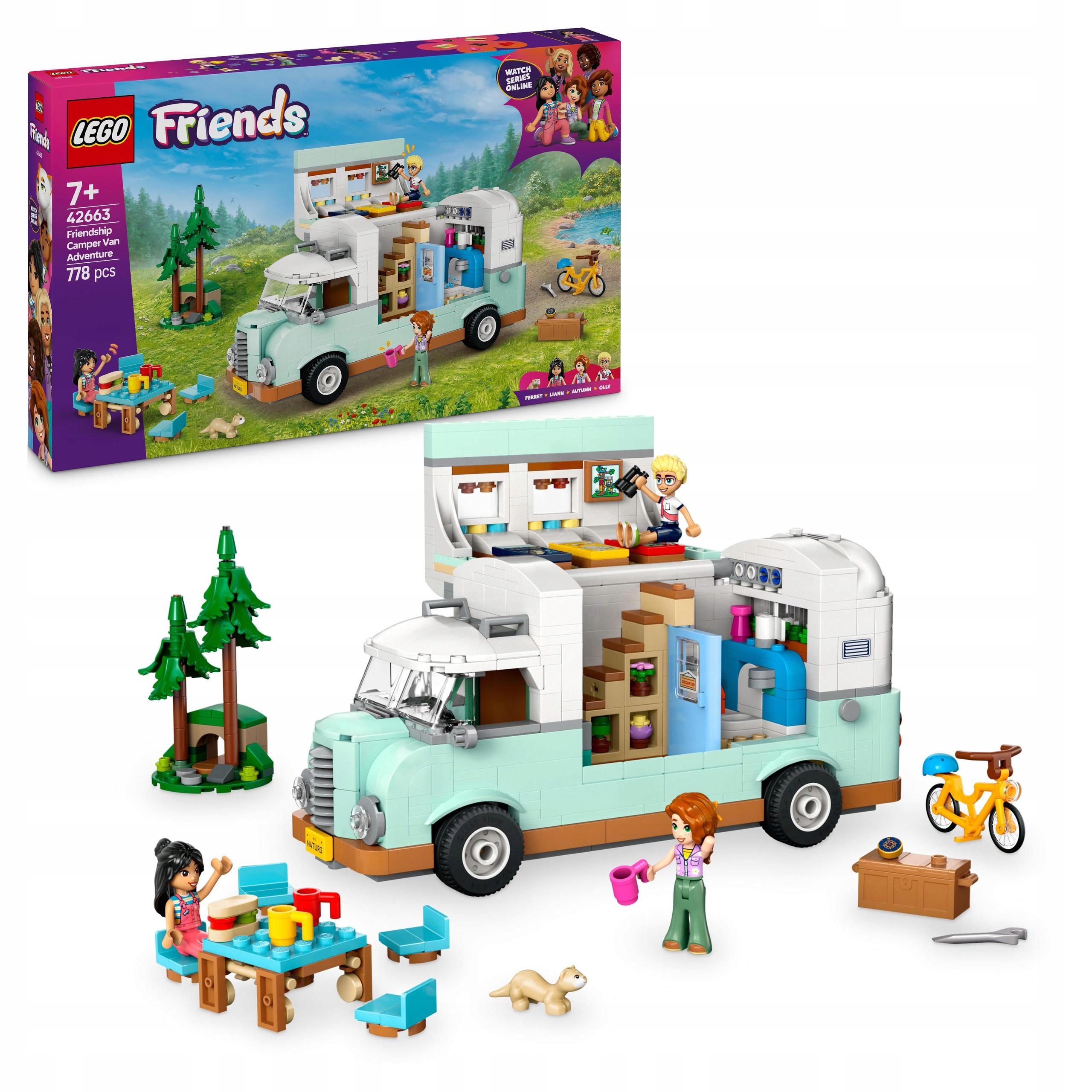 Lego Friends 42663 Dobrodružství v karavanu Přátelé Kolo Kamper Kemping