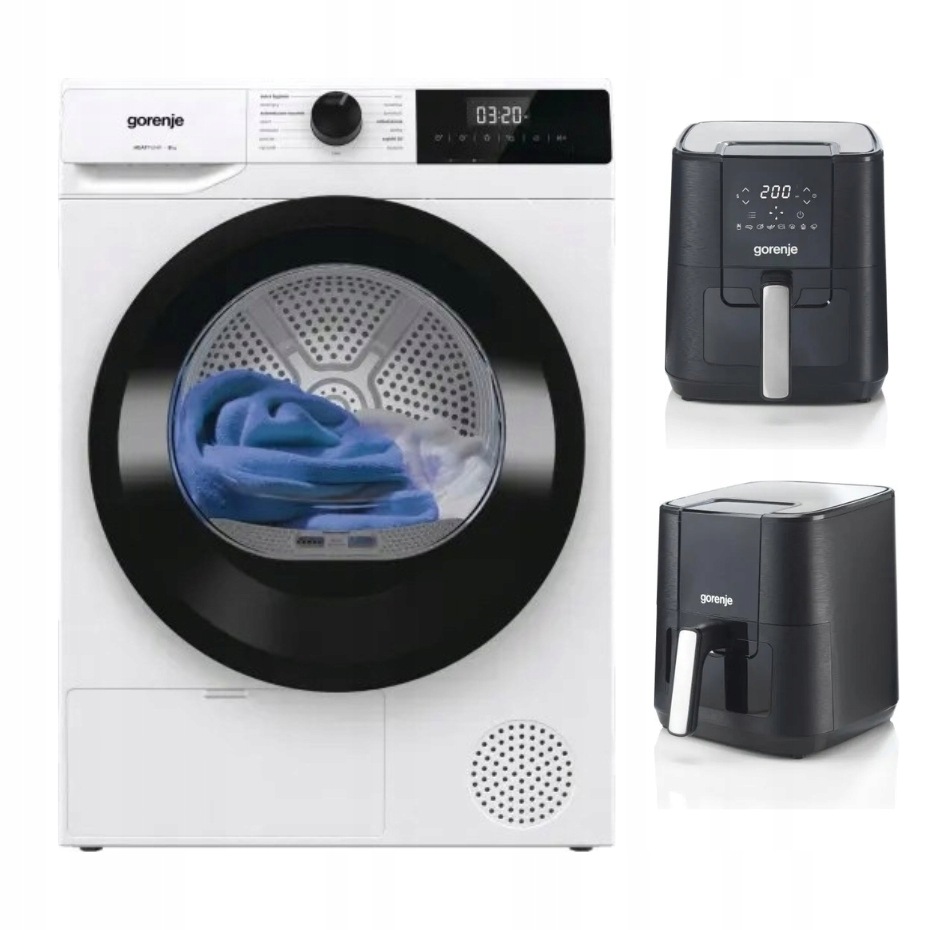 Suszarka Gorenje DHNA82 8 kg Pompa ciepła Higiena Frytkownica