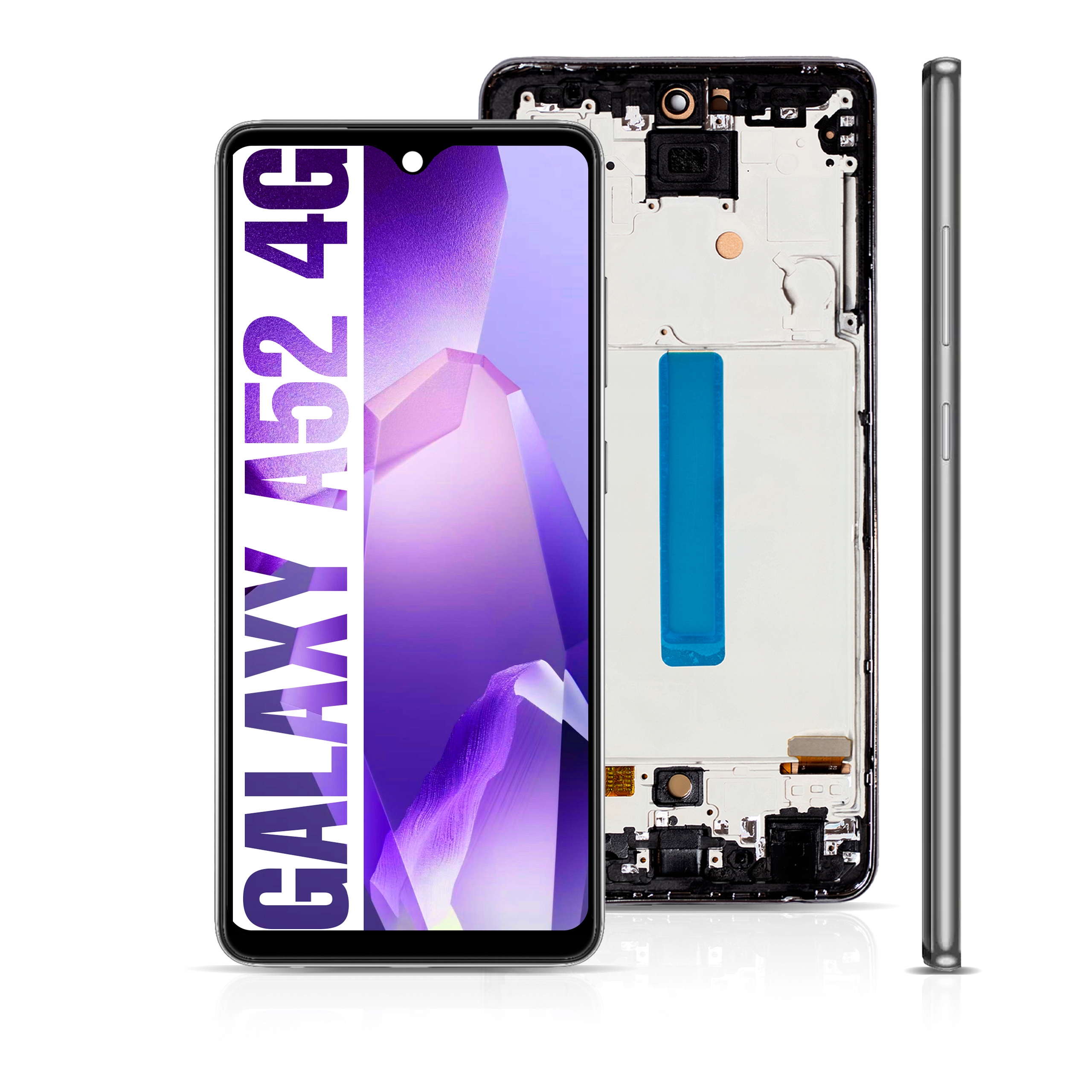Displej s rámečkem pro Samsung A52 4G Oled Display Panel LCD Awesome Black