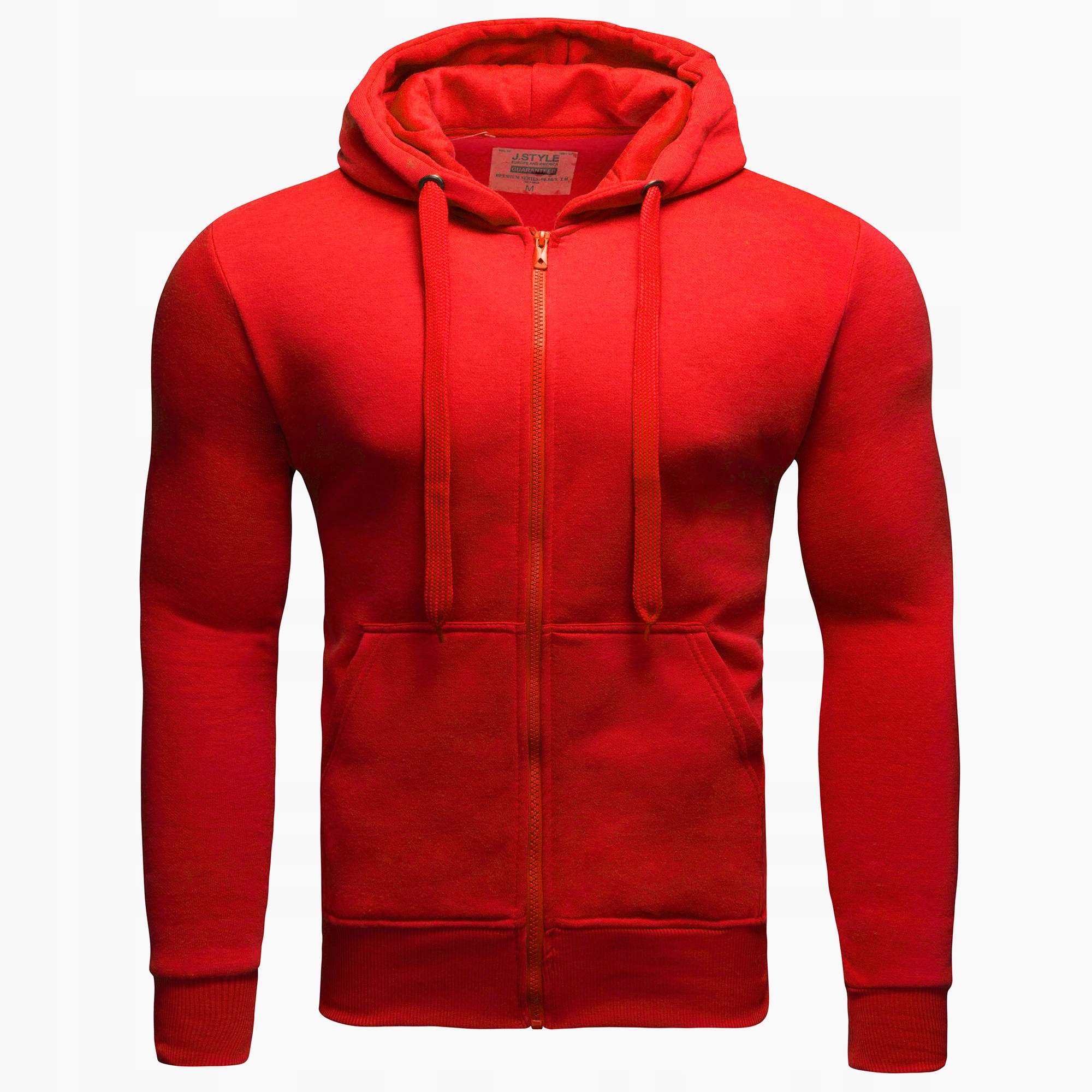 BL08 r. XXL GŁADKA ROZPINANA BLUZA Z KAPTUREM