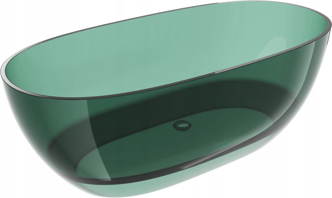 Wanna wolnostojąca transparentna 170x80 Mexen Pure teal żywica korek chrom