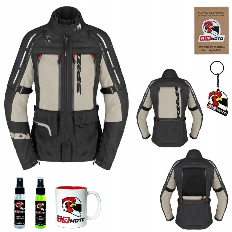 Dámska motocyklová bunda Spidi 4 Season V3 Lady Mud čierna béžová Darčeky