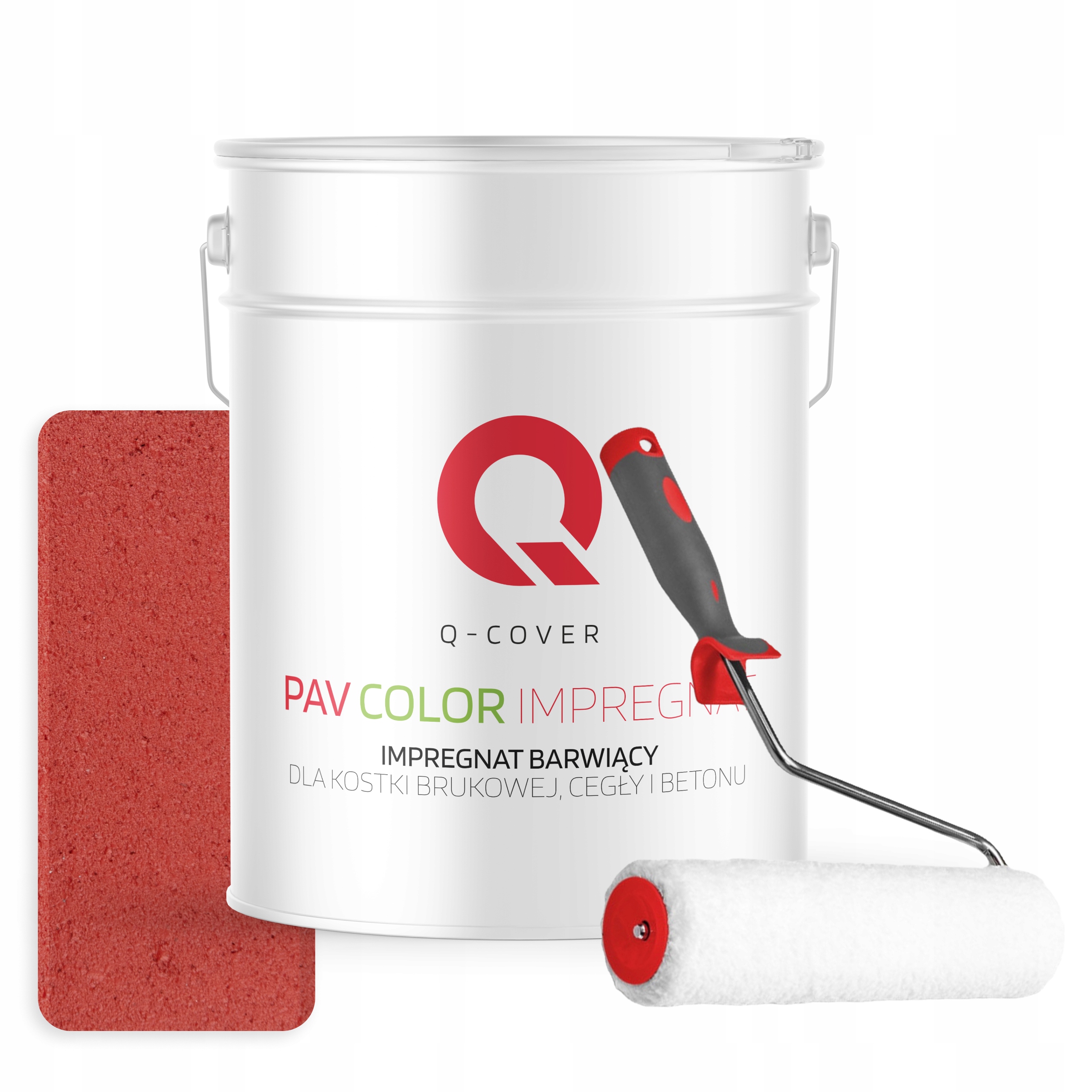 Barvicí impregnát na betonu kostky 10 l Červený signální Uv váleček