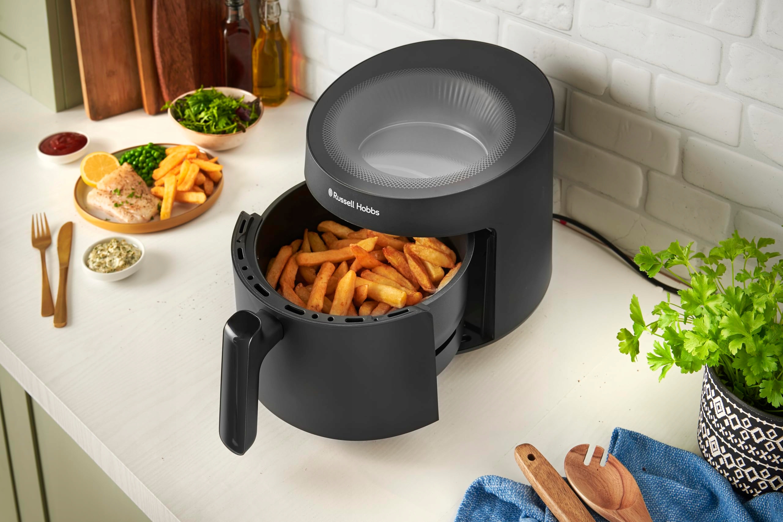 RUSSELL HOBBS Frytkownica Beztłuszczowa 5L 10 Programów Okienko Czarna — miniatura 2