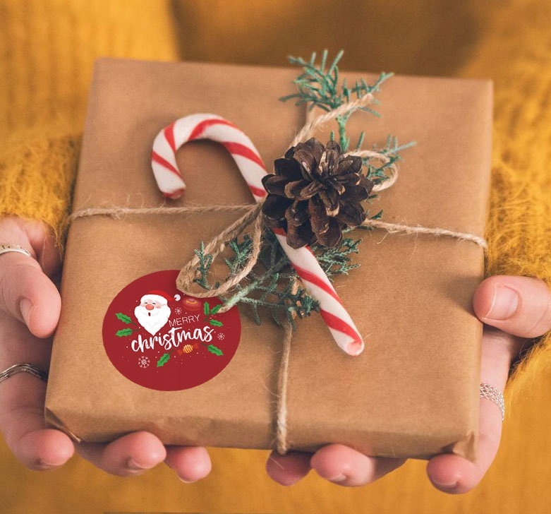 NAKLEJKI NA PREZENT BOŻONARODZENIOWE ŚWIĄTECZNE OZDOBY ZESTAW 24 SZT Typ naklejka