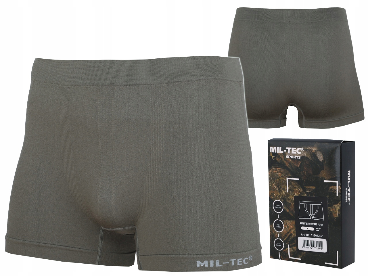 Bokserki Męskie Termoaktywne Majtki Mil-tec Bielizna Sportowa Olive S